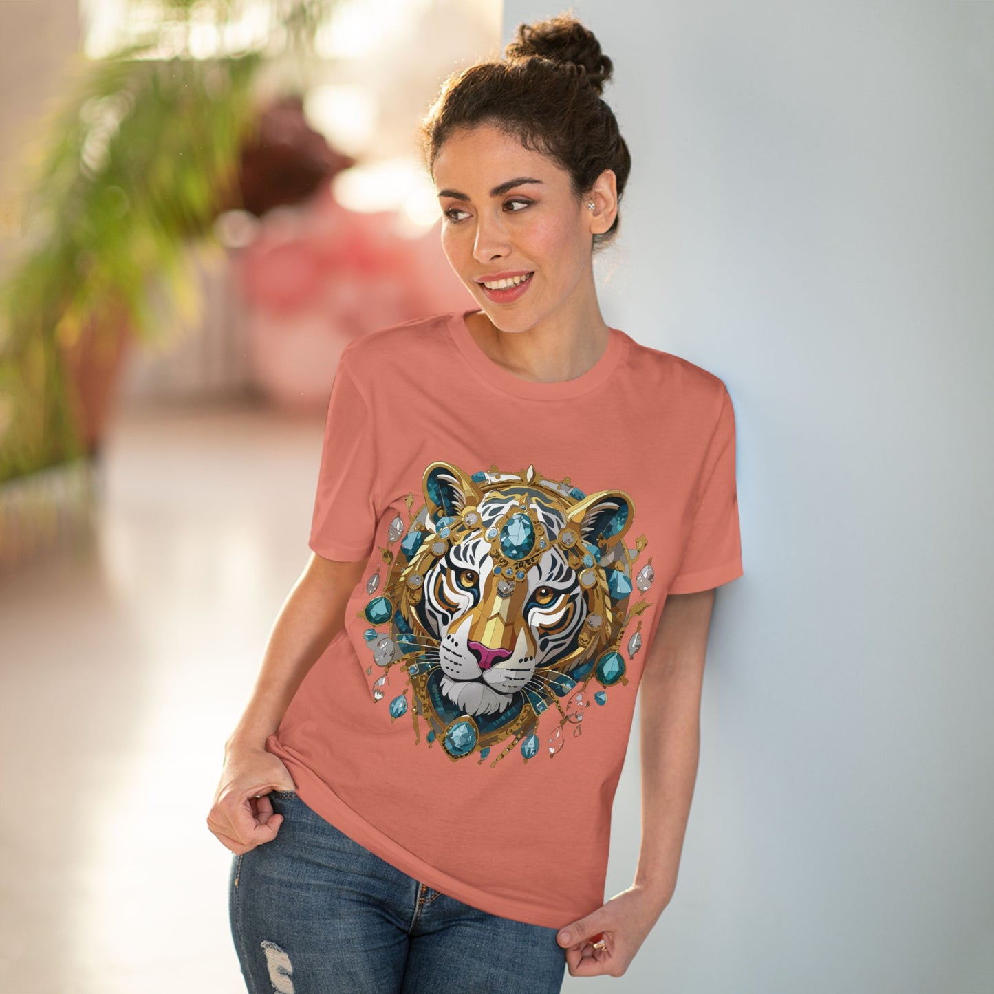 Organic T-shirt with Animals - Tiger