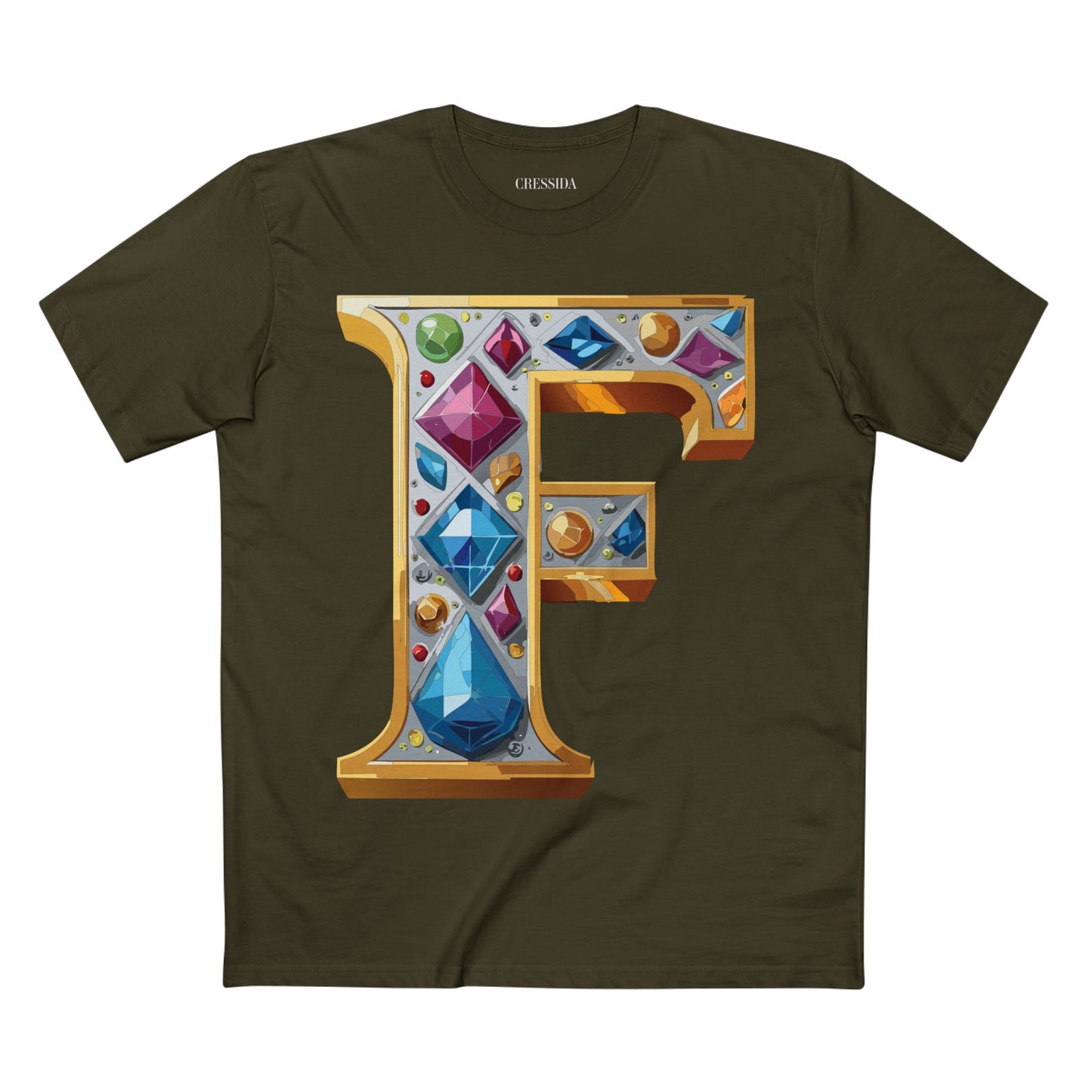 Letter Shirt, Shirt with Letters, Tee Shirt with Gold Letters