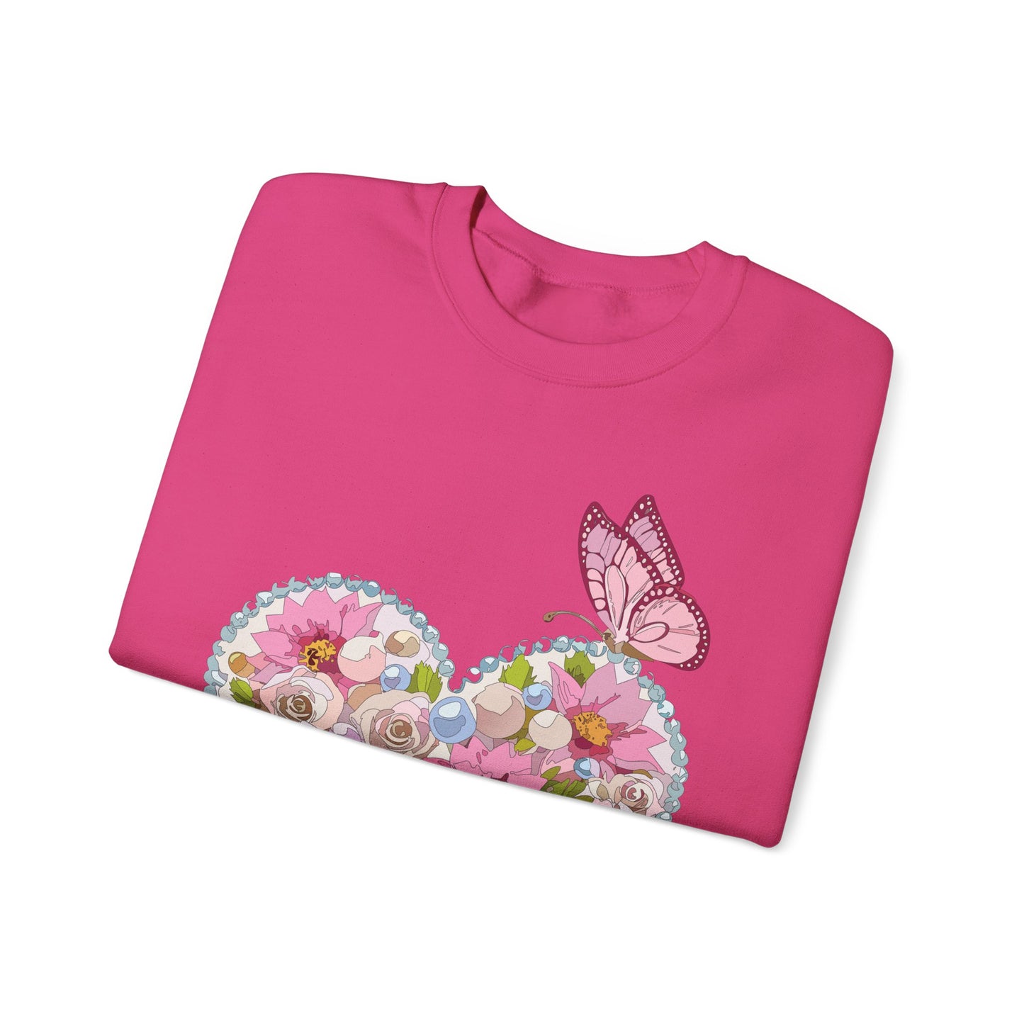 Floral Heart Sweatshirt, Floral Love Sweatshirt, Valentine's Day Sweatshirt, Heart Floral Sweatshirt