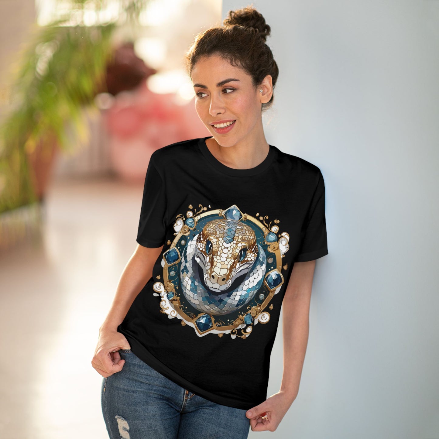 Organic T-shirt with Animals - Python