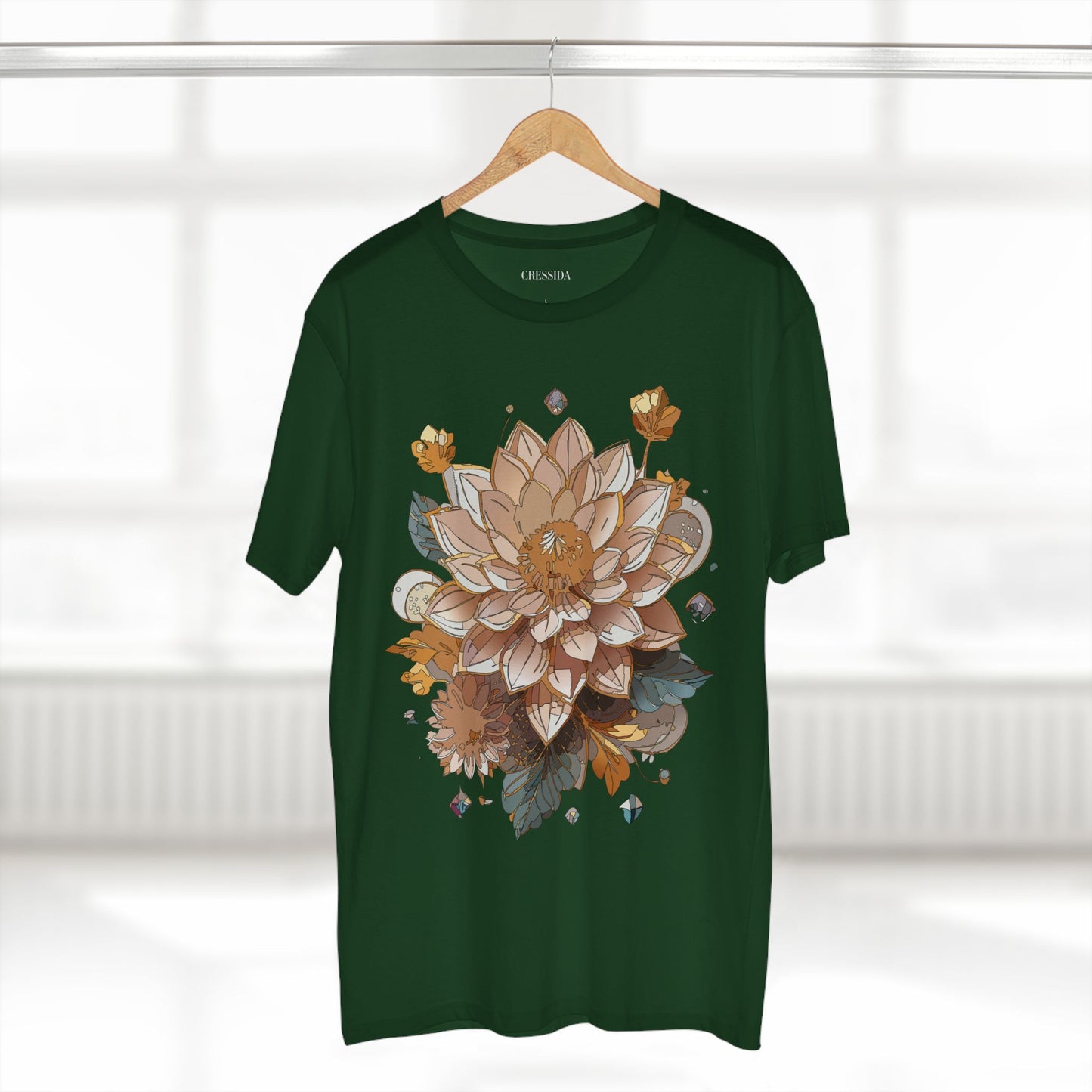 Floral Shirt, Shirt with Flower, Tee Shirt with Antique Flower