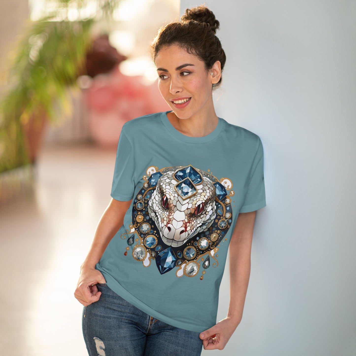 Organic T-shirt with Animals - Python