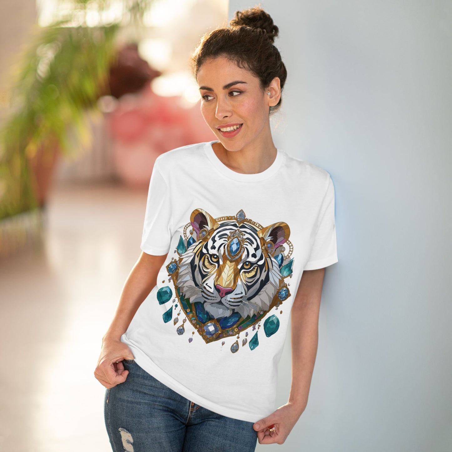 Organic T-shirt with Animals - Tiger