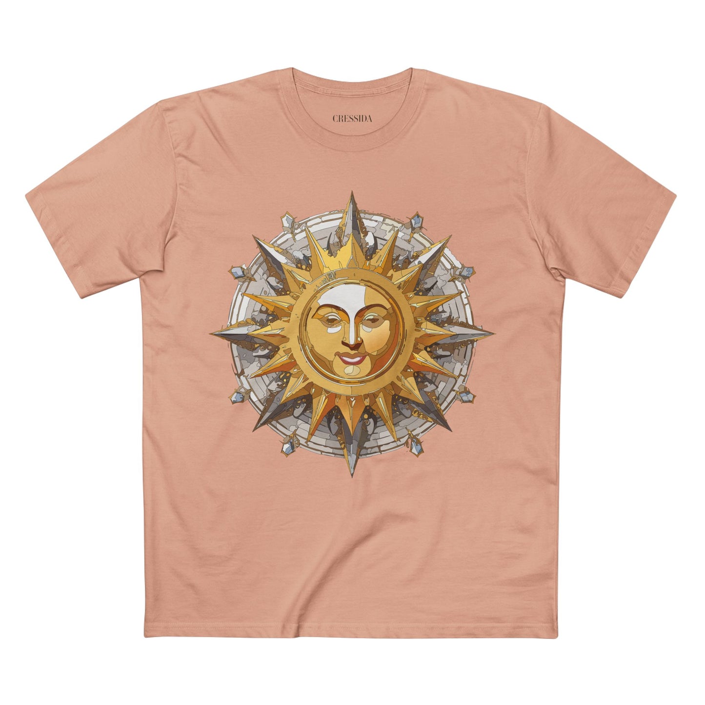 Sun Shirt, Shirt with Sun, Tee Shirt with Gold Sun