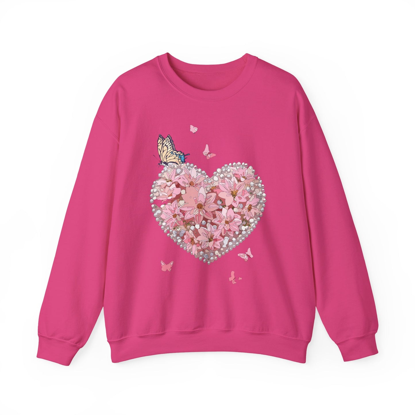 Floral Heart Sweatshirt, Floral Love Sweatshirt, Valentine's Day Sweatshirt, Heart Floral Sweatshirt