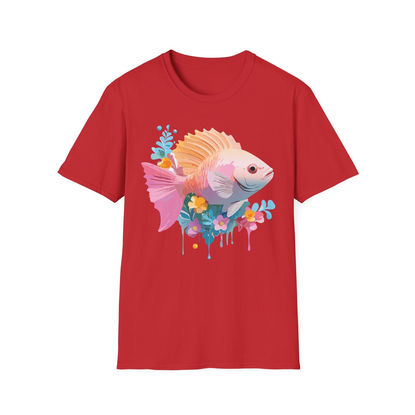 Fish Art Design Shirt, T Shirt with Fish, Graphic Shirt, Tee Shirt with Graphic Design, Shirt with Fish Graphic Art