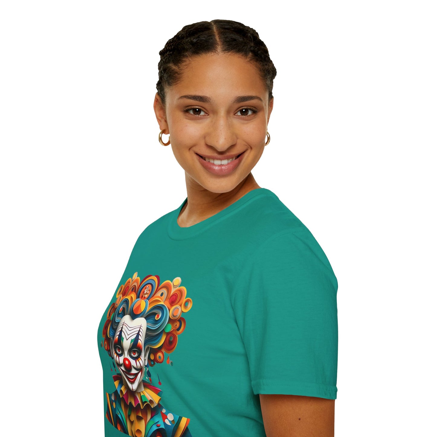 Clown Shirt, T Shirt with Clown, Funny Man Shirt, Tee Shirt with Funny Man, Circus Shirt, Shirt with Circus, Scary Man Shirt, Shirt with Scary Man