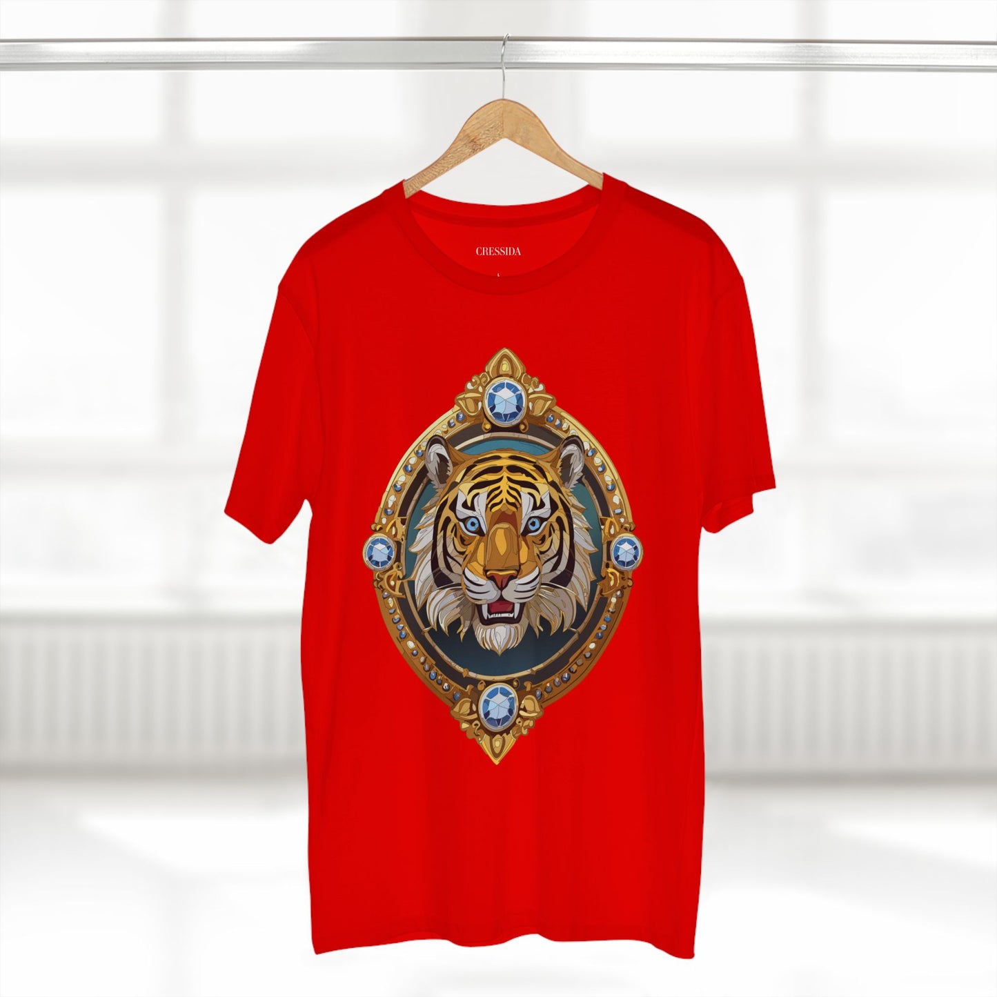 Unisex Premium Cotton Tee Shirt With Antique Animal Medallion Design