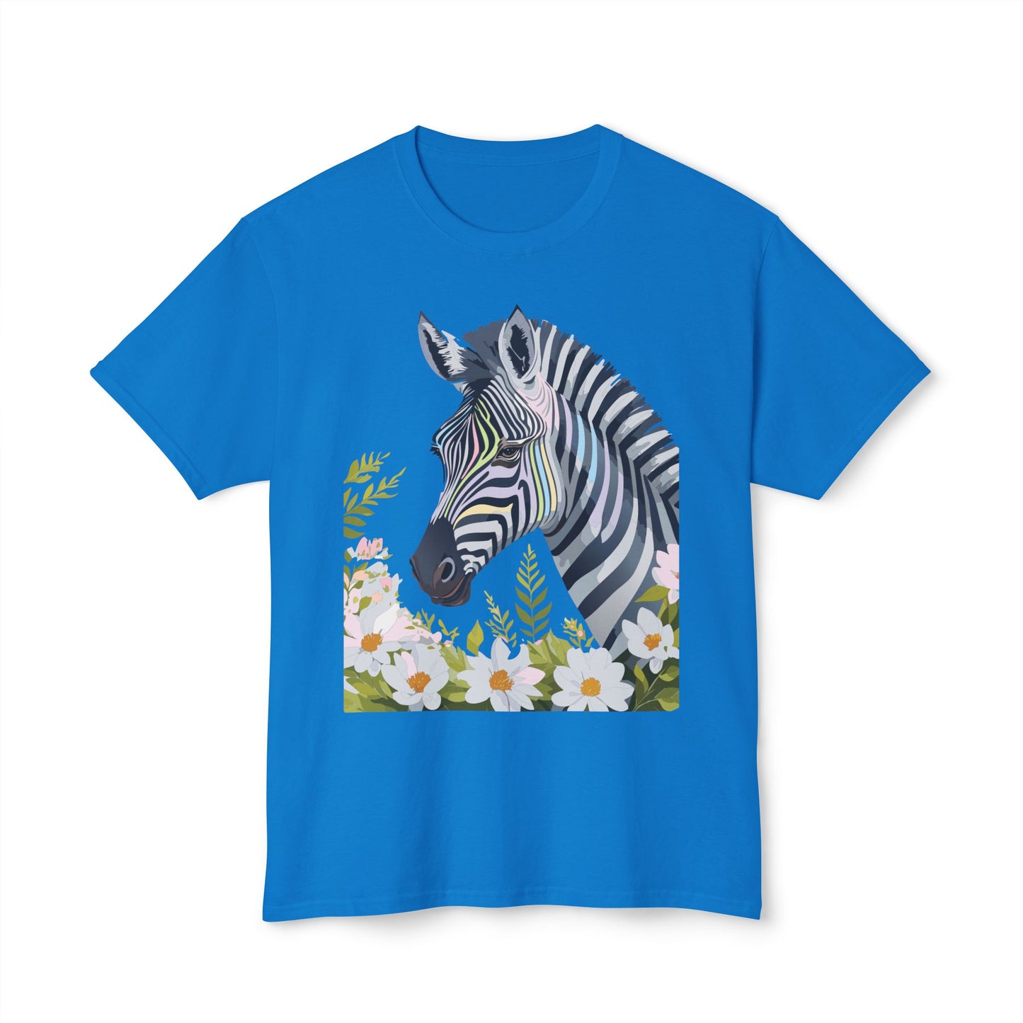 Zebra T-Shirt, Vintage Zebra Tee, Floral Tees, Zebra Art Design Shirt, Tee Shirt with Zebra 7