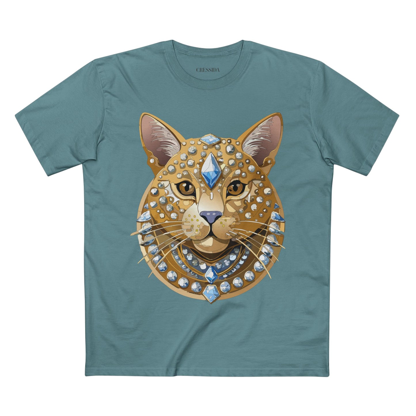 Unisex Premium Cotton Tee Shirt With Antique Animal Medallion Design