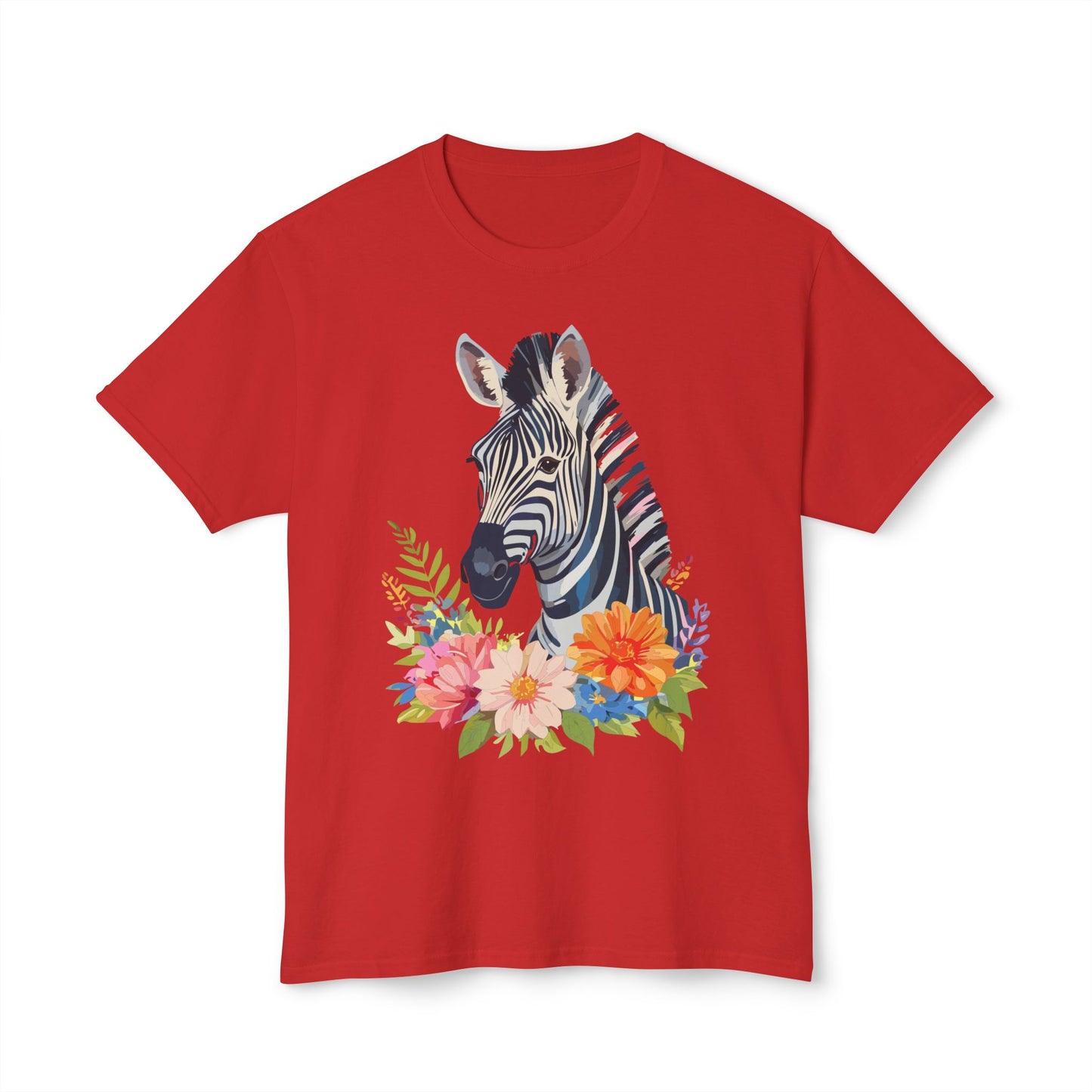 Zebra T-Shirt, Vintage Zebra Tee, Floral Tees, Zebra Art Design Shirt, Tee Shirt with Zebra 6