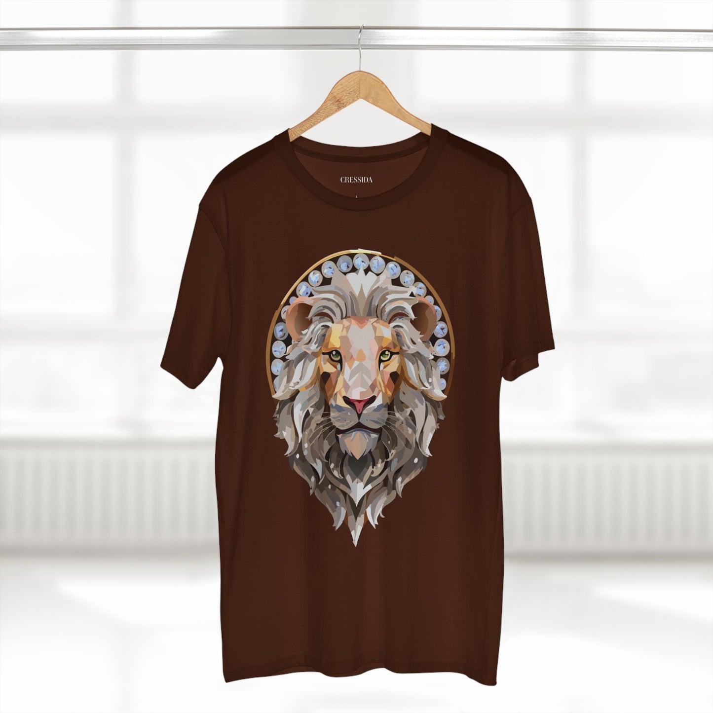 Unisex Animal Print Tee With Antique Medallion Art Design Graphic
