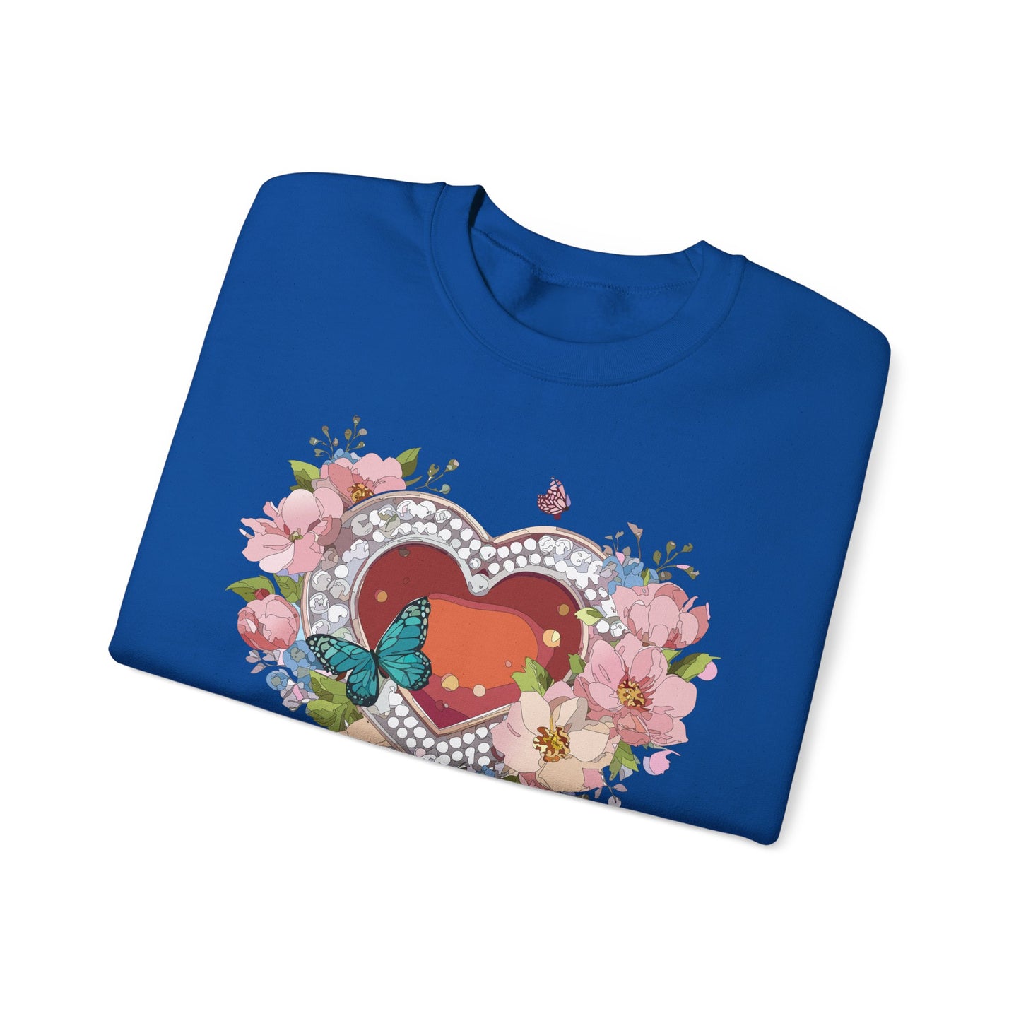 Floral Heart Sweatshirt, Floral Love Sweatshirt, Valentine's Day Sweatshirt, Heart Floral Sweatshirt