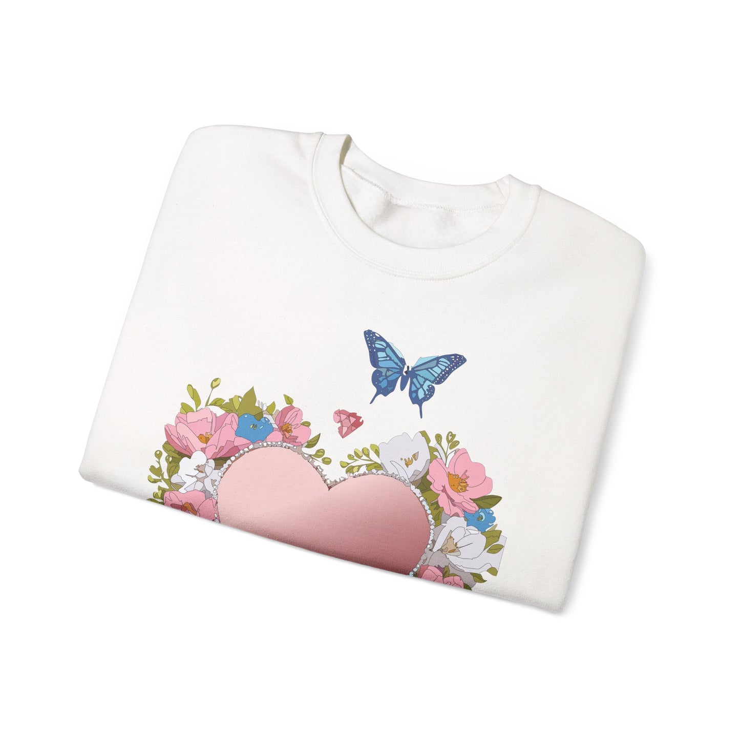 Floral Heart Sweatshirt, Floral Love Sweatshirt, Valentine's Day Sweatshirt, Heart Floral Sweatshirt