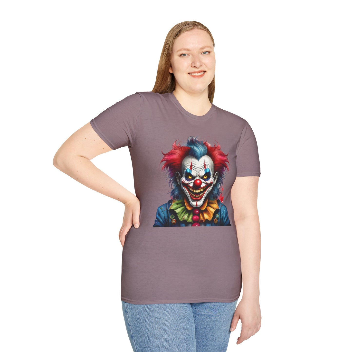 Clown Shirt, T Shirt with Clown, Funny Man Shirt, Tee Shirt with Funny Man, Circus Shirt, Shirt with Circus, Scary Man Shirt, Shirt with Scary Man