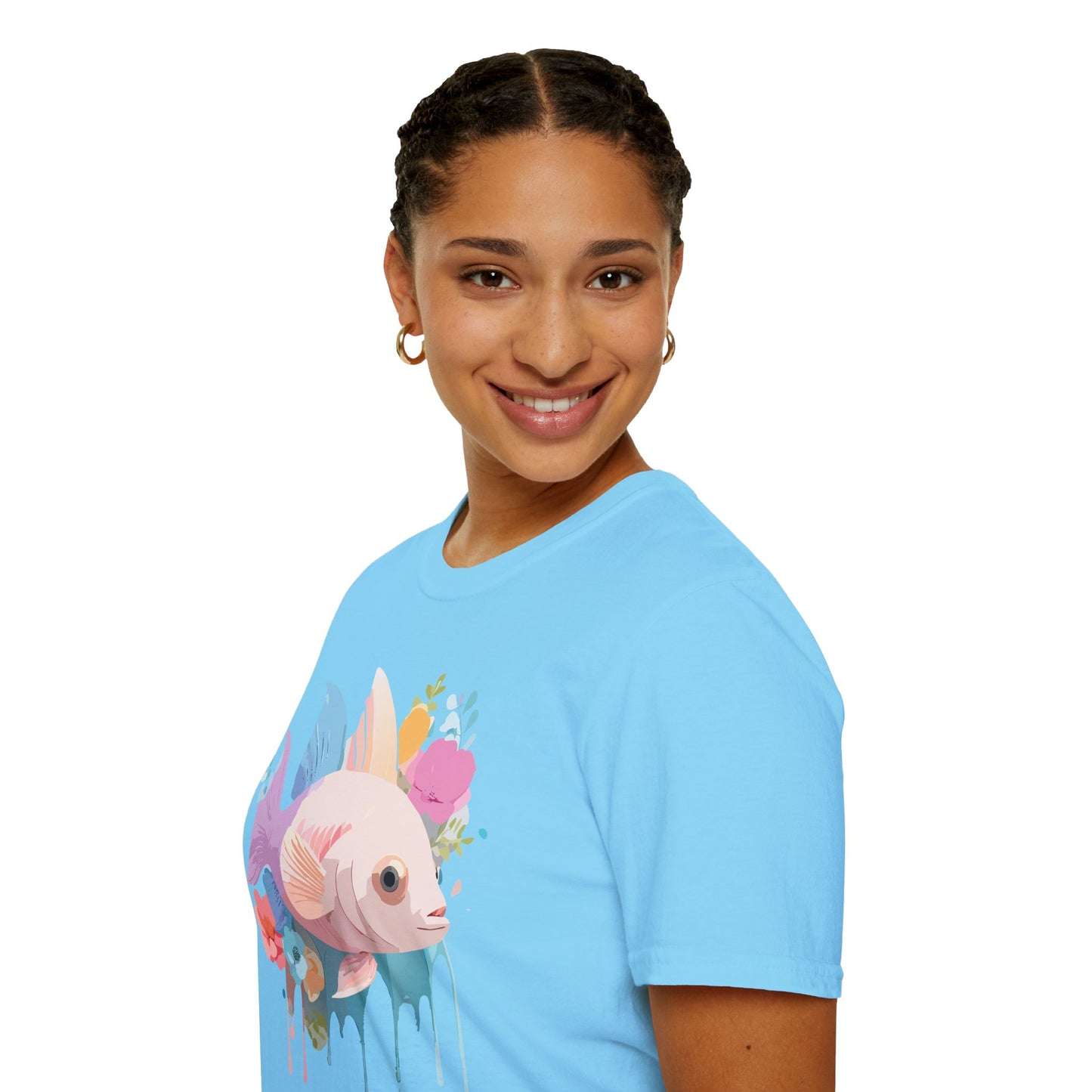 Fish Art Design Shirt, T Shirt with Fish, Graphic Shirt, Tee Shirt with Graphic Design, Shirt with Fish Graphic Art