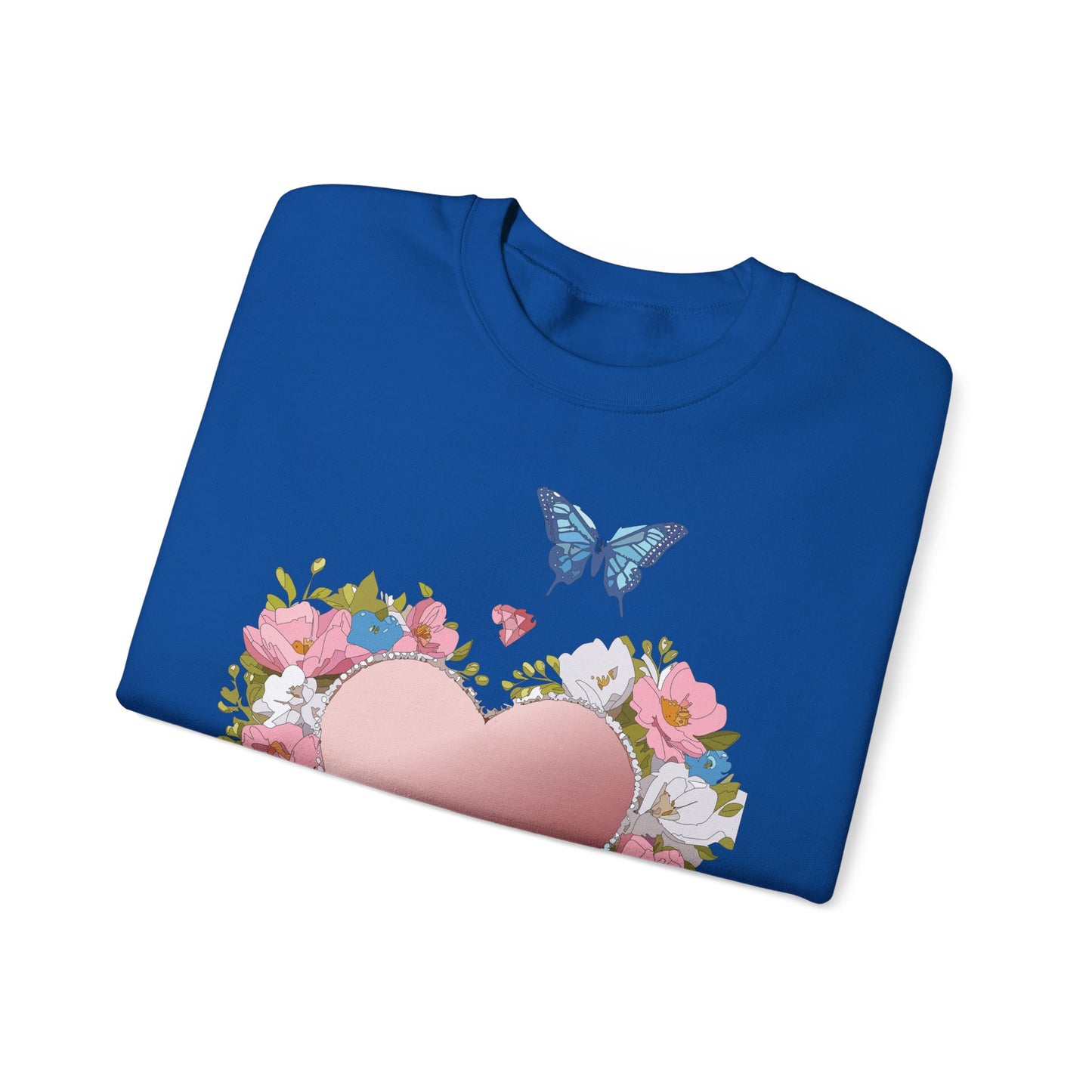 Floral Heart Sweatshirt, Floral Love Sweatshirt, Valentine's Day Sweatshirt, Heart Floral Sweatshirt