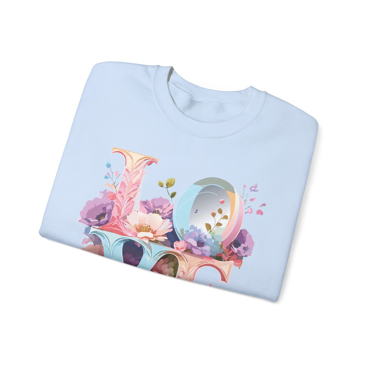 Floral Love Sweatshirt, Valentine's Day Sweatshirt, Love Flower Sweatshirt