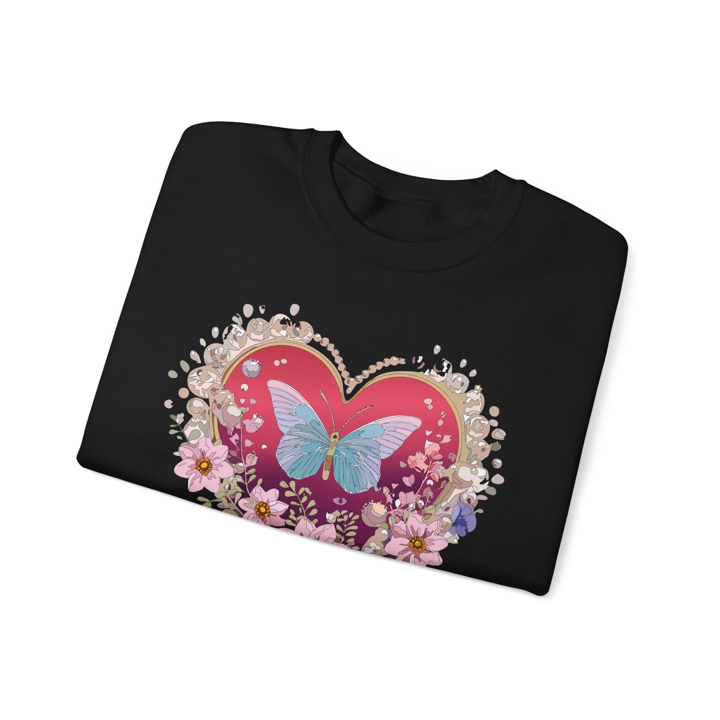 Floral Heart Sweatshirt, Floral Love Sweatshirt, Valentine's Day Sweatshirt, Heart Floral Sweatshirt