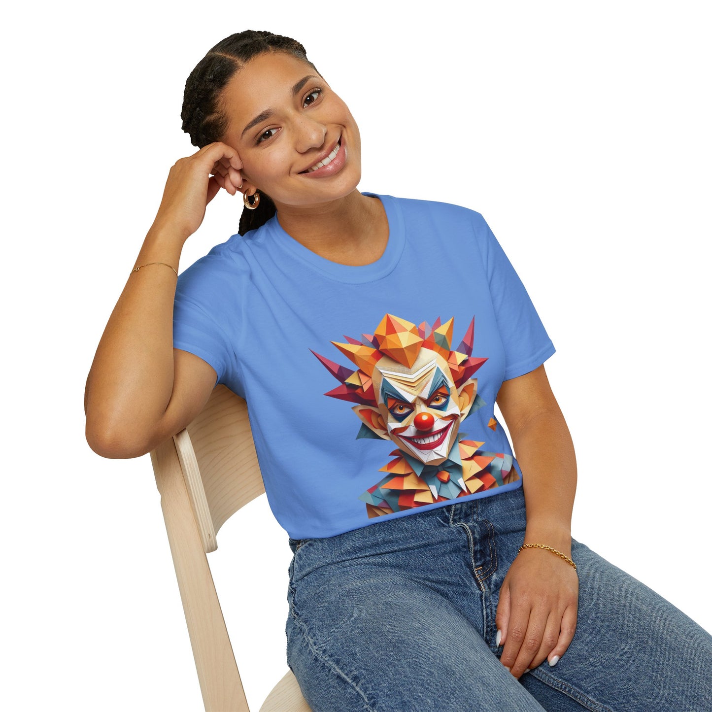 Clown Shirt, T Shirt with Clown, Funny Man Shirt, Tee Shirt with Funny Man, Circus Shirt, Shirt with Circus, Scary Man Shirt, Shirt with Scary Man