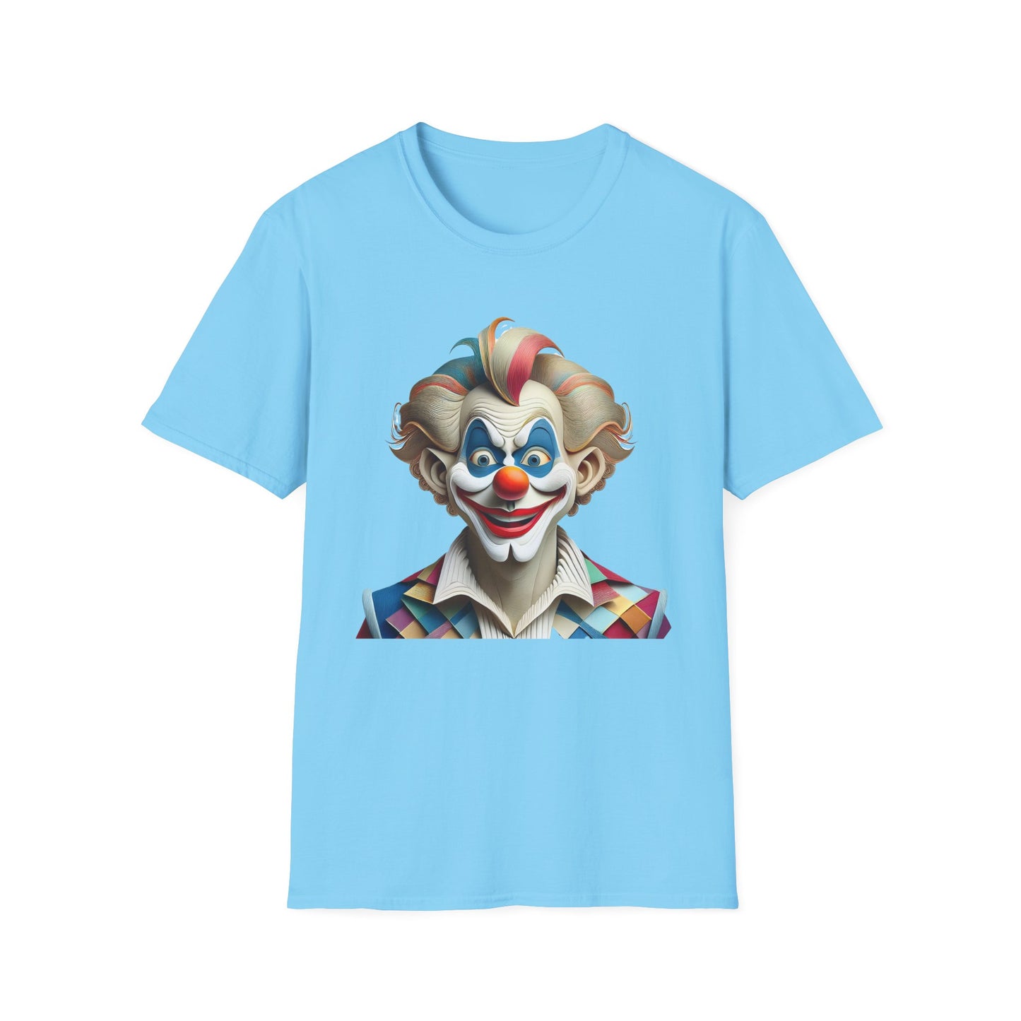 Clown Shirt, T Shirt with Clown, Funny Man Shirt, Tee Shirt with Funny Man, Circus Shirt, Shirt with Circus, Scary Man Shirt, Shirt with Scary Man