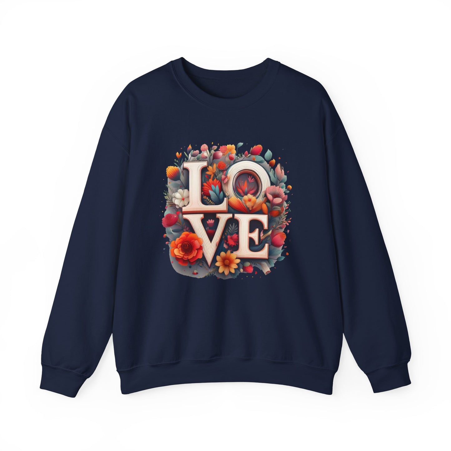 Floral Love Sweatshirt, Valentine's Day Sweatshirt, Love Flower Sweatshirt
