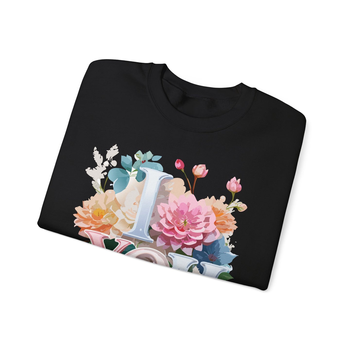 Floral Love Sweatshirt, Valentine's Day Sweatshirt, Love Flower Sweatshirt