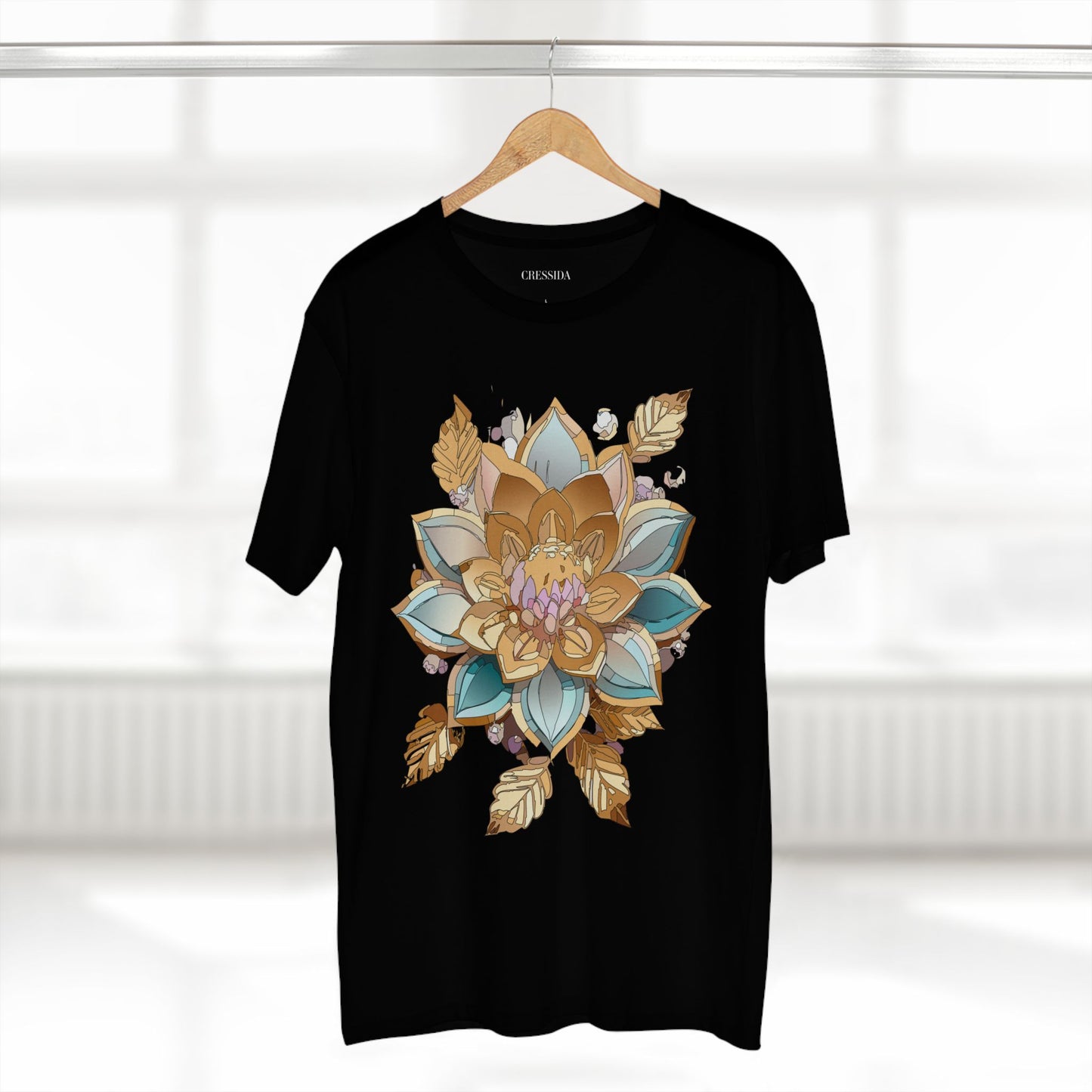 Floral Shirt, Shirt with Flower, Tee Shirt with Antique Flower