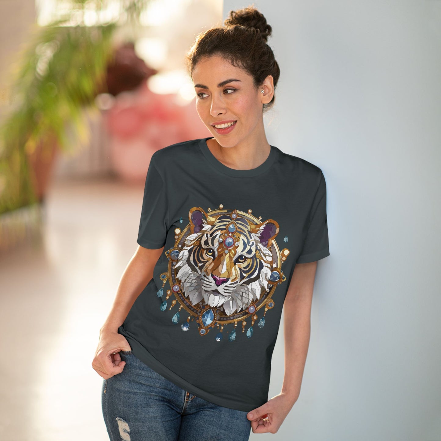 Organic T-shirt with Animals - Tiger