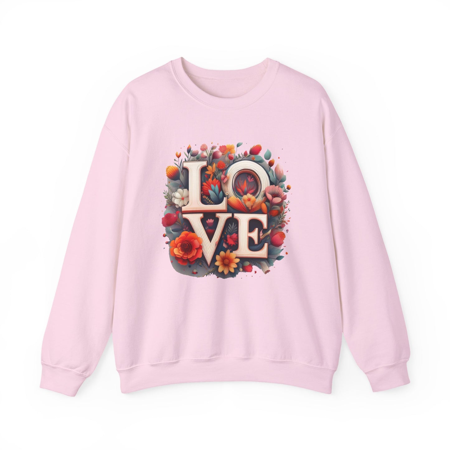 Floral Love Sweatshirt, Valentine's Day Sweatshirt, Love Flower Sweatshirt