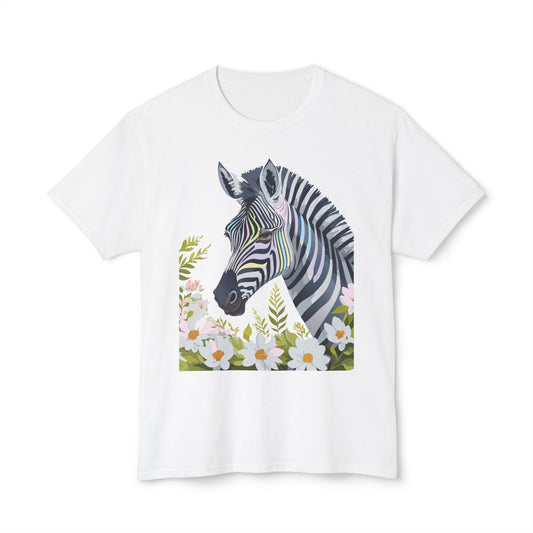 Zebra T-Shirt, Vintage Zebra Tee, Floral Tees, Zebra Art Design Shirt, Tee Shirt with Zebra 7