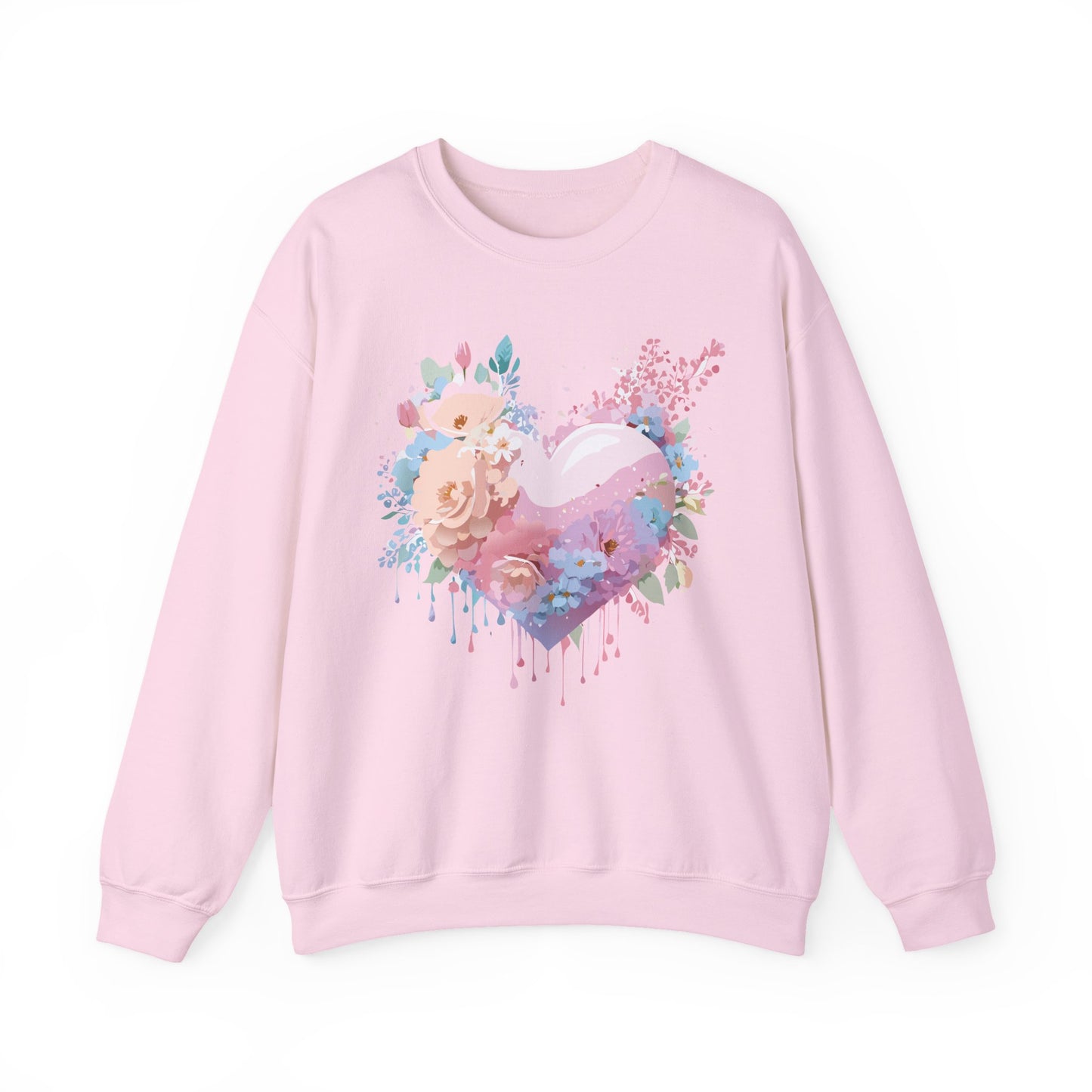 Floral Heart Sweatshirt, Floral Love Sweatshirt, Valentine's Day Sweatshirt, Heart Floral Sweatshirt