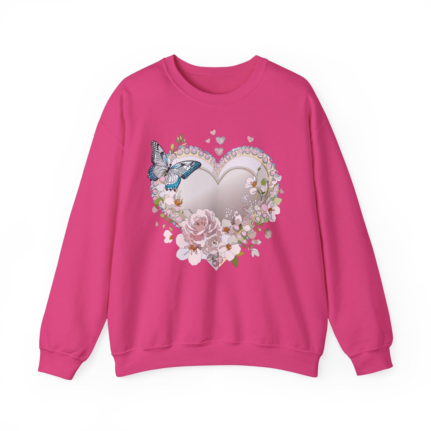 Floral Heart Sweatshirt, Floral Love Sweatshirt, Valentine's Day Sweatshirt, Heart Floral Sweatshirt