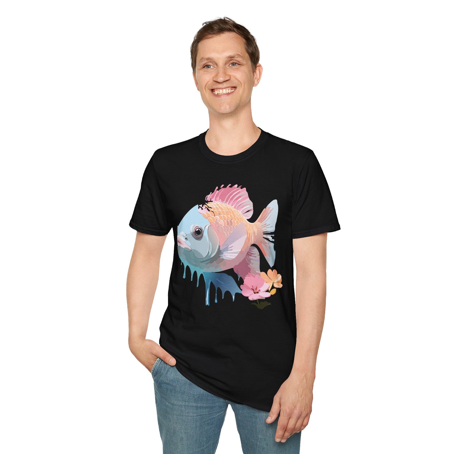 Copy of Fish Art Design Shirt, T Shirt with Fish, Graphic Shirt, Tee Shirt with Graphic Design, Shirt with Fish Graphic Art