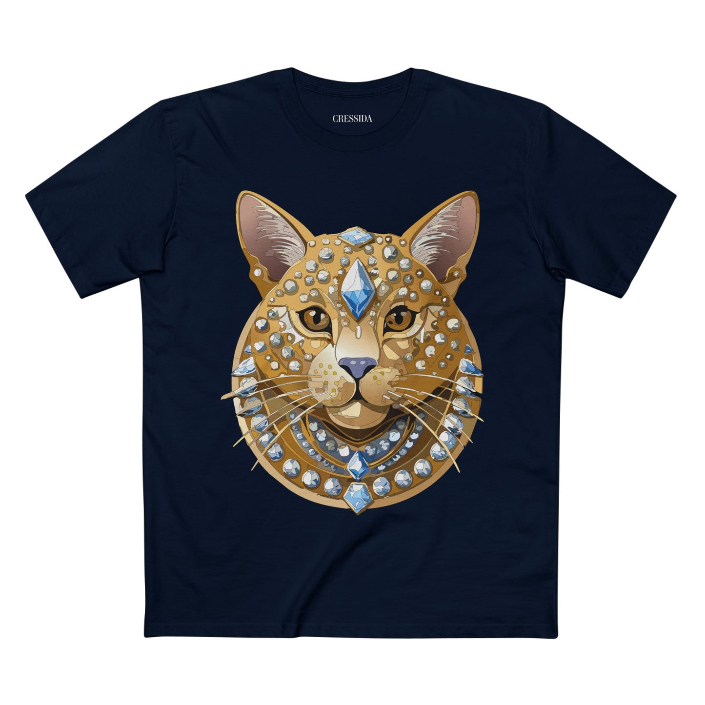 Unisex Premium Cotton Tee Shirt With Antique Animal Medallion Design