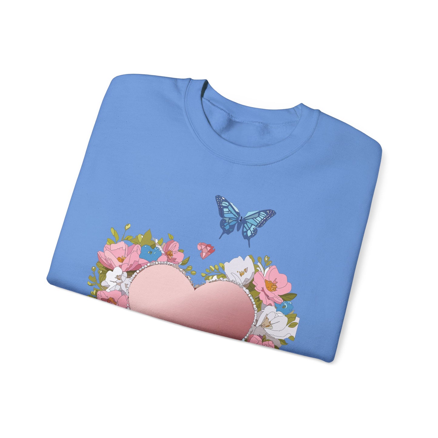 Floral Heart Sweatshirt, Floral Love Sweatshirt, Valentine's Day Sweatshirt, Heart Floral Sweatshirt
