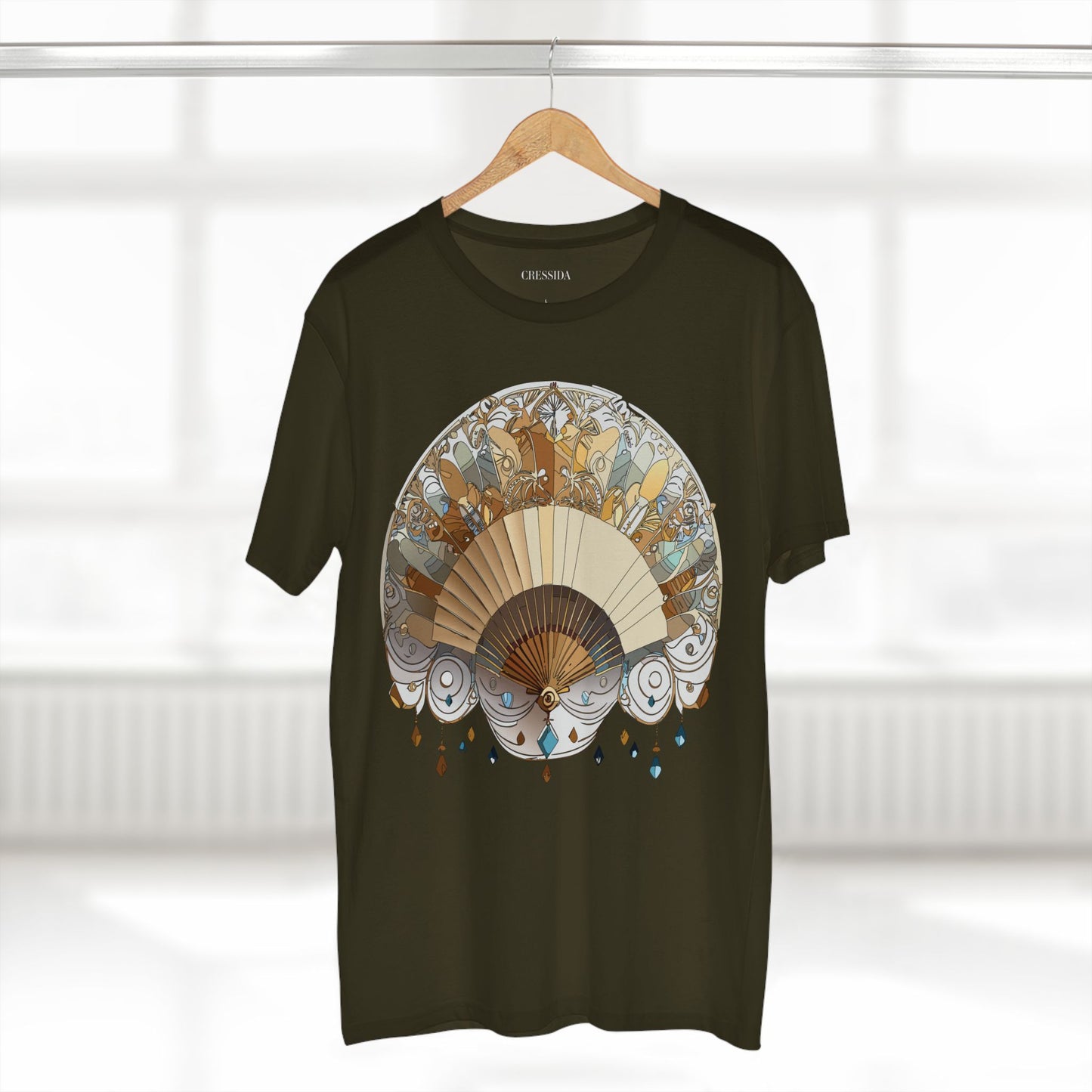 Fan shirt, Shirt with Fan, Tee Shirt with Antique Fan