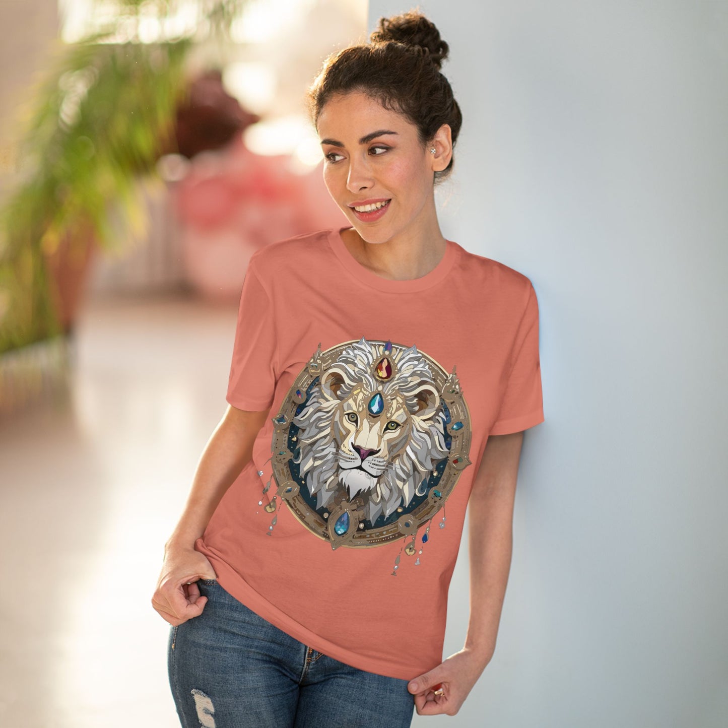 Organic T-shirt with Animals - Lion