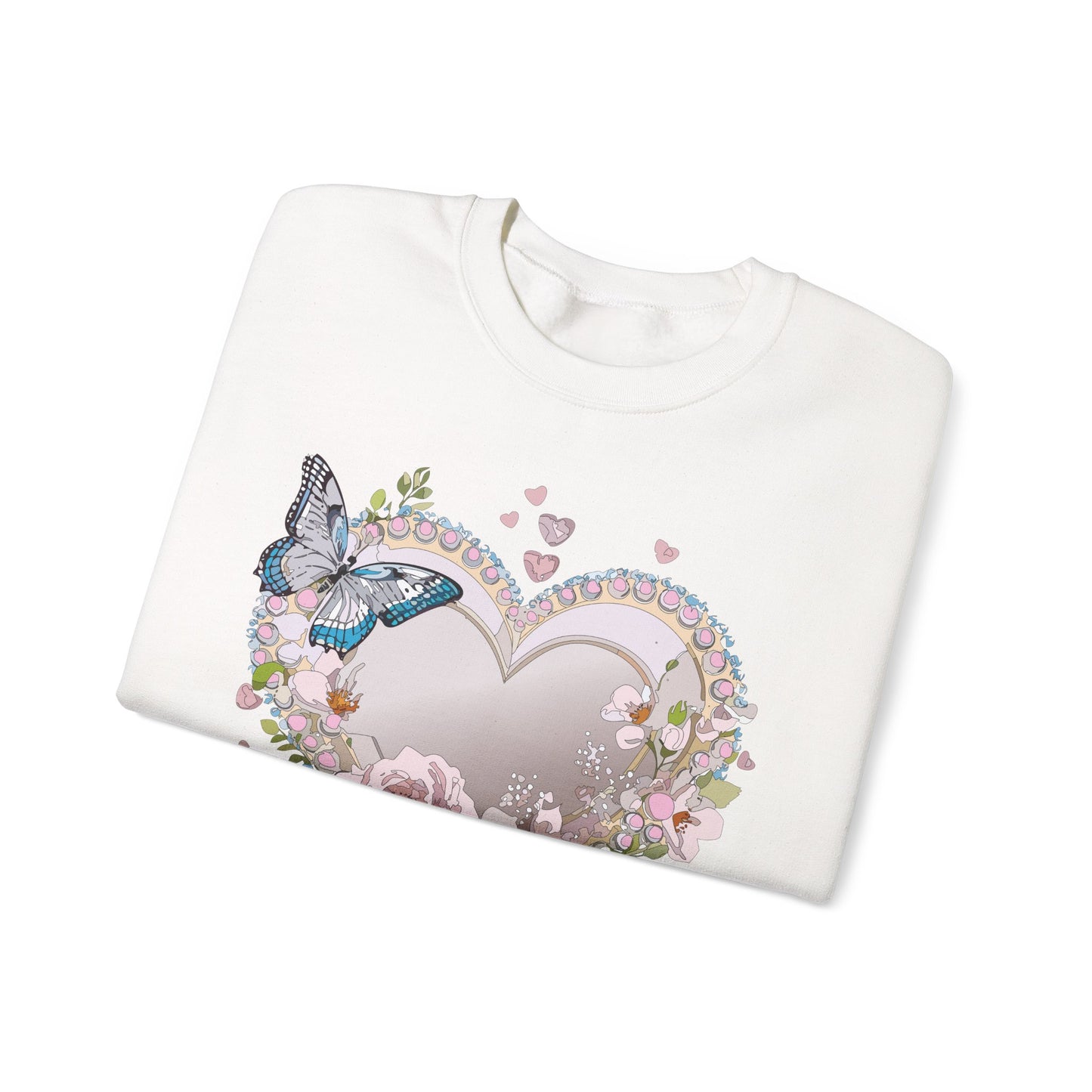 Floral Heart Sweatshirt, Floral Love Sweatshirt, Valentine's Day Sweatshirt, Heart Floral Sweatshirt
