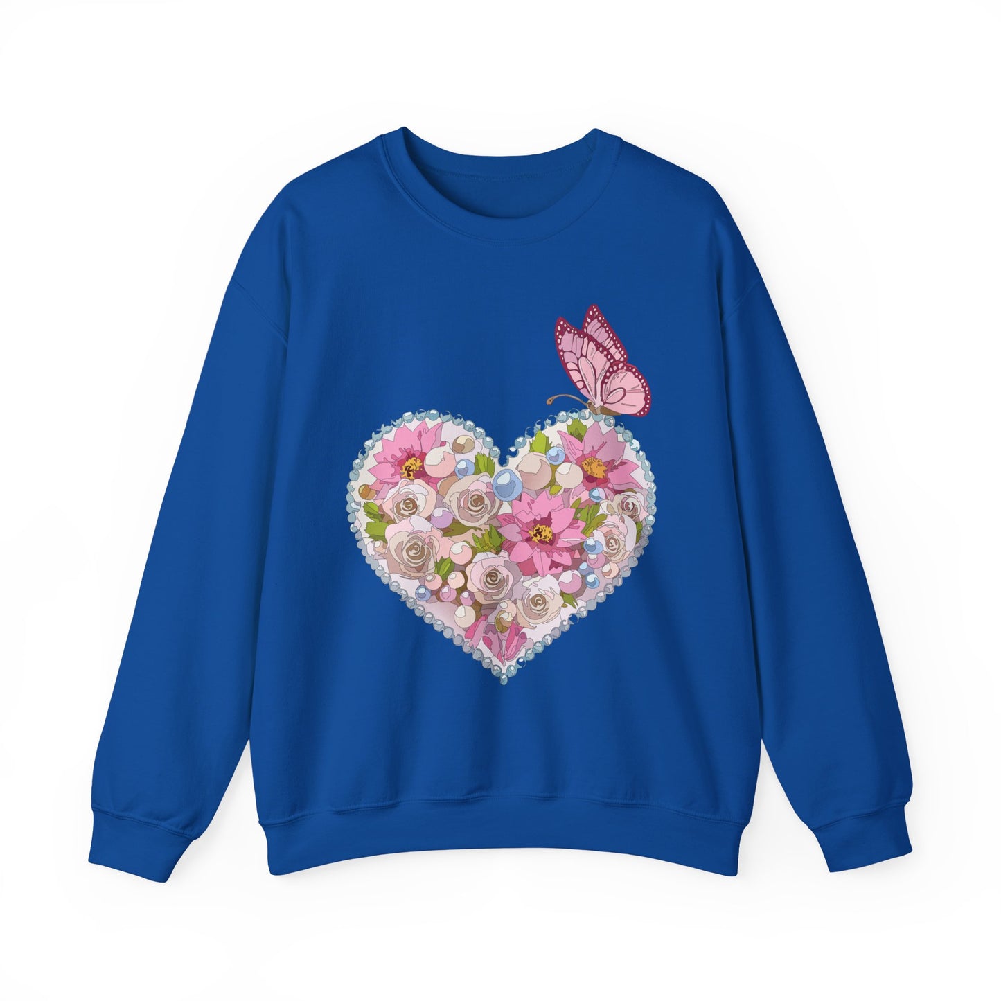 Floral Heart Sweatshirt, Floral Love Sweatshirt, Valentine's Day Sweatshirt, Heart Floral Sweatshirt
