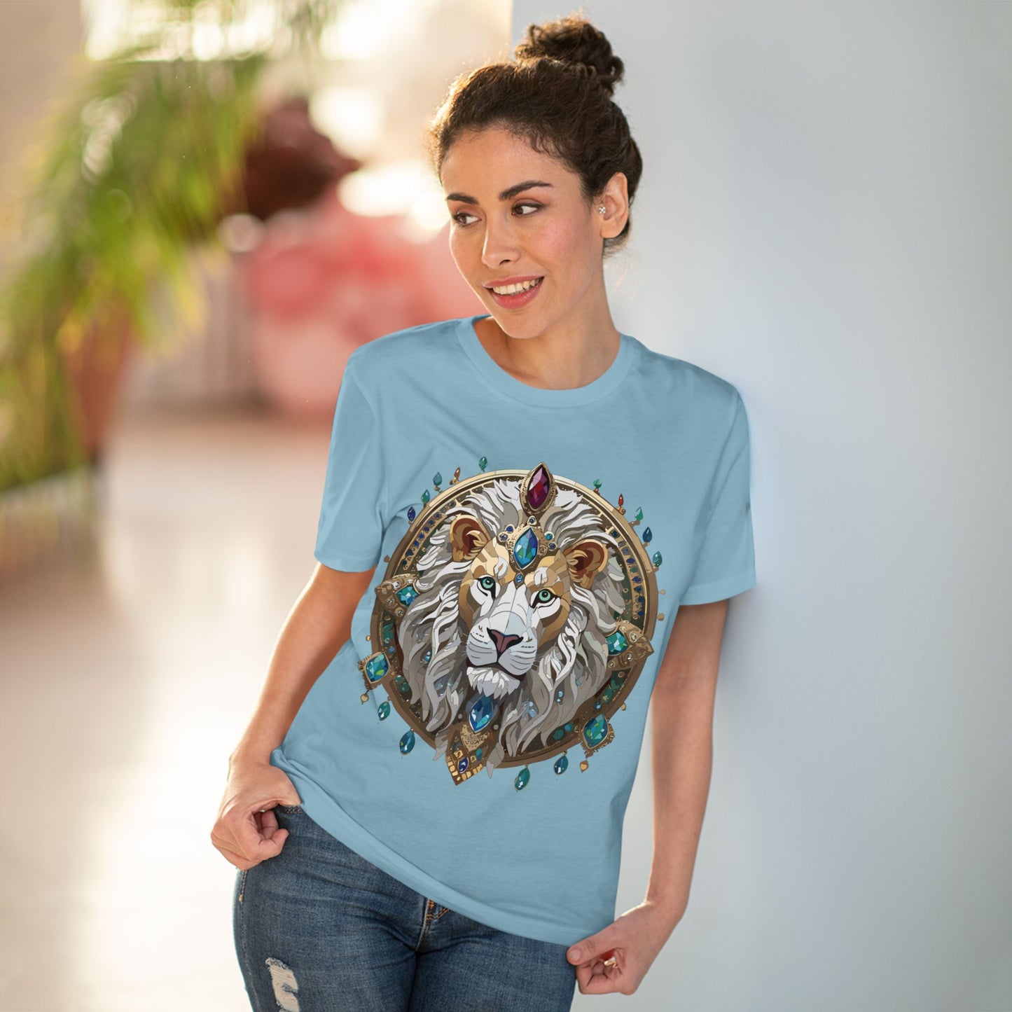 Organic T-shirt with Animals - Lion