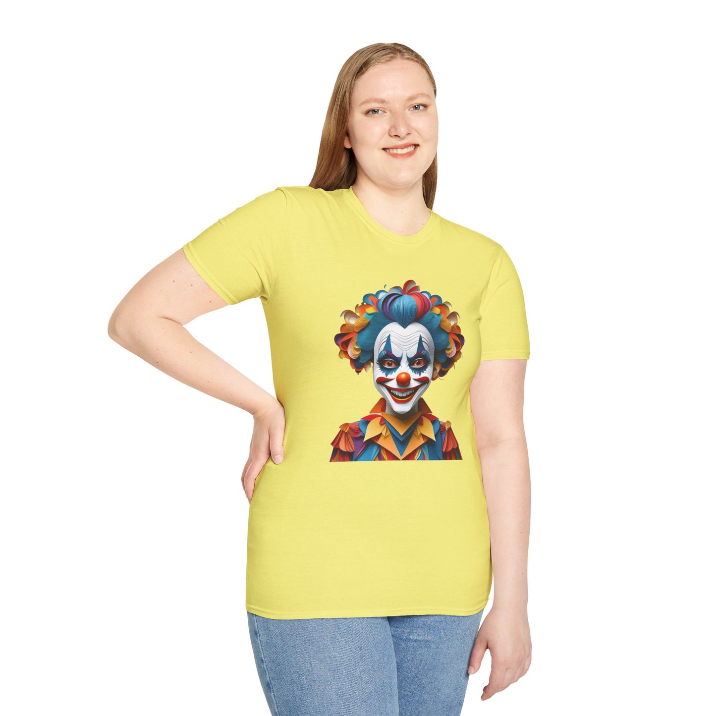 Clown Shirt, T Shirt with Clown, Funny Man Shirt, Tee Shirt with Funny Man, Circus Shirt, Shirt with Circus, Scary Man Shirt, Shirt with Scary Man