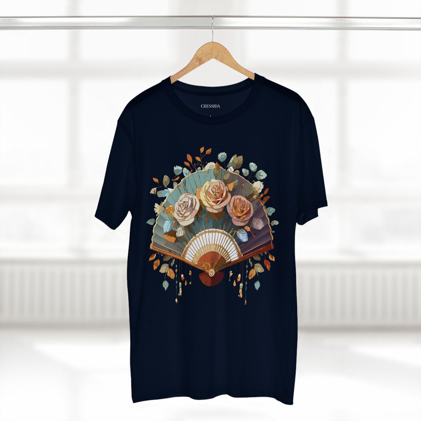 Fan shirt, Shirt with Fan, Tee Shirt with Antique Fan