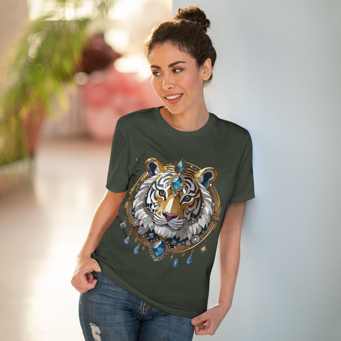 Organic T-shirt with Animals - Tiger