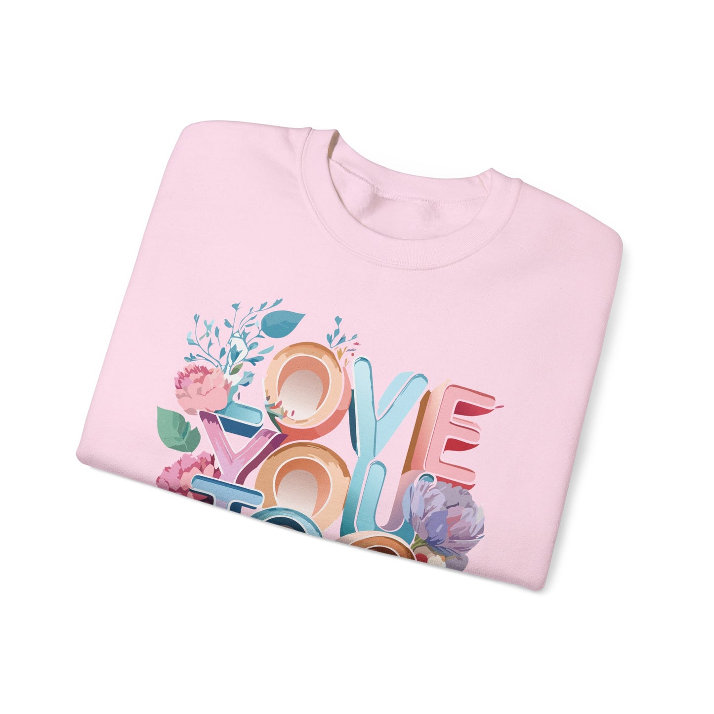 Floral Love Sweatshirt, Valentine's Day Sweatshirt, Love Flower Sweatshirt