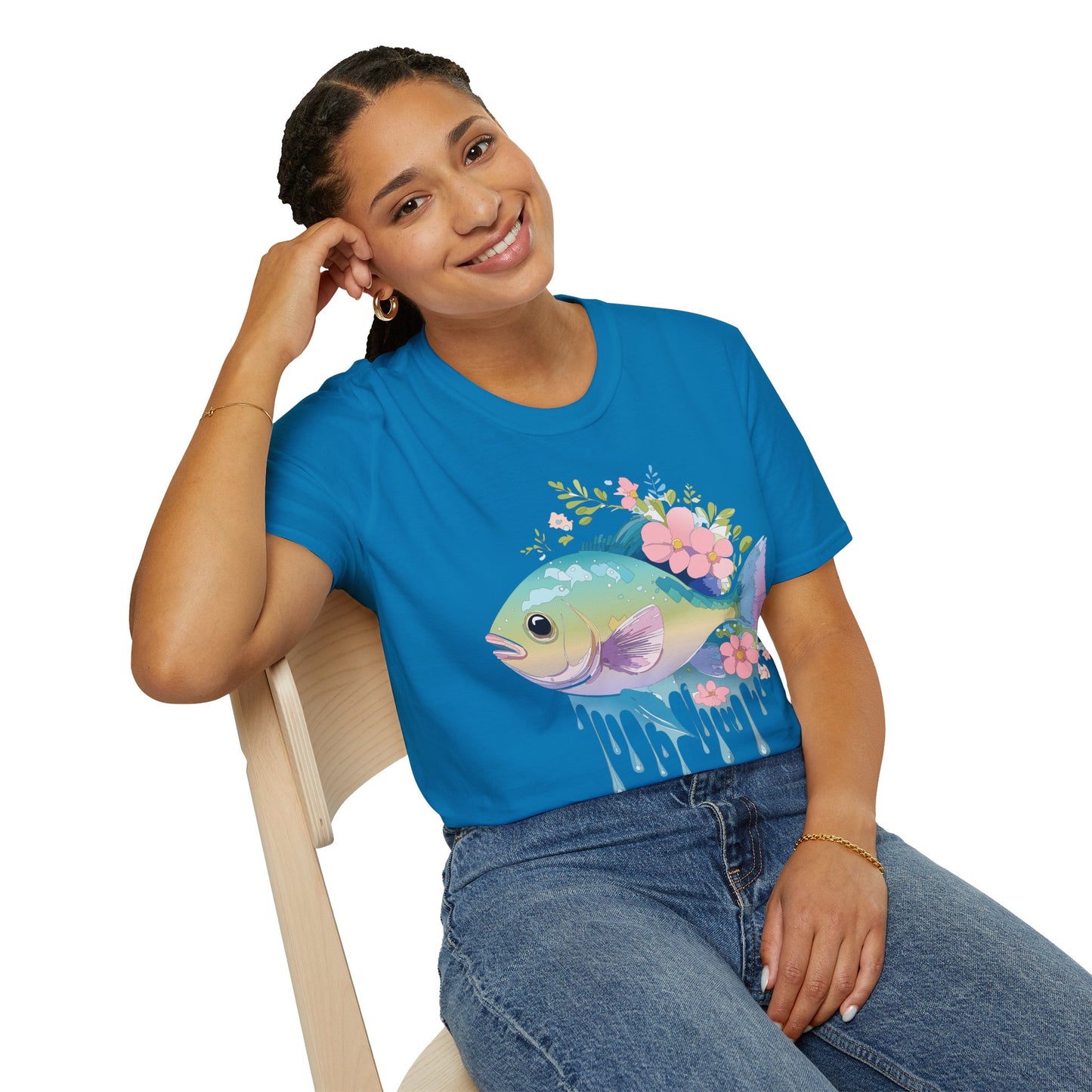 Fish Art Design Shirt, T Shirt with Fish, Graphic Shirt, Tee Shirt with Graphic Design, Shirt with Fish Graphic Art