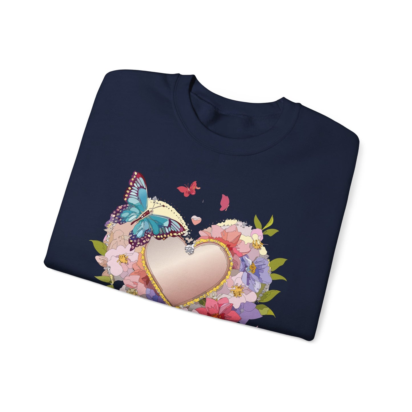 Floral Heart Sweatshirt, Floral Love Sweatshirt, Valentine's Day Sweatshirt, Heart Floral Sweatshirt