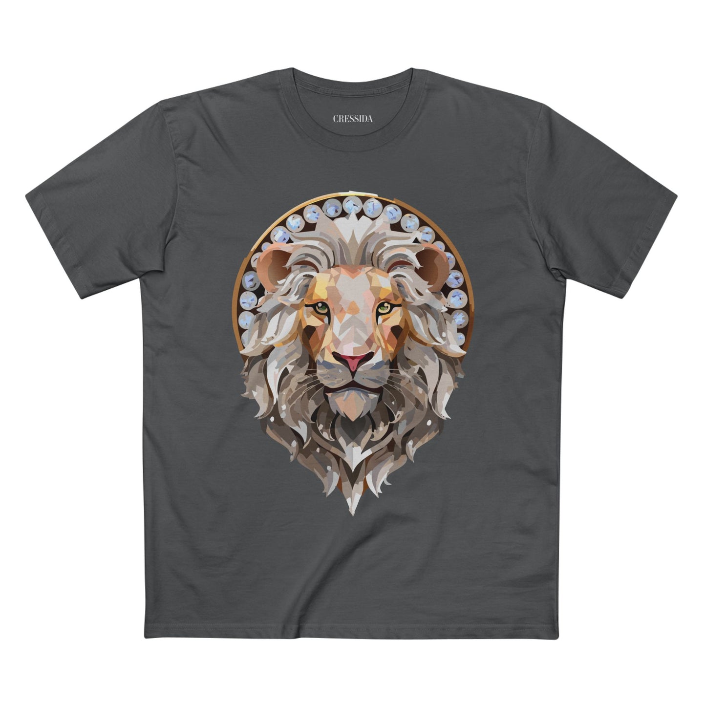 Unisex Animal Print Tee With Antique Medallion Art Design Graphic