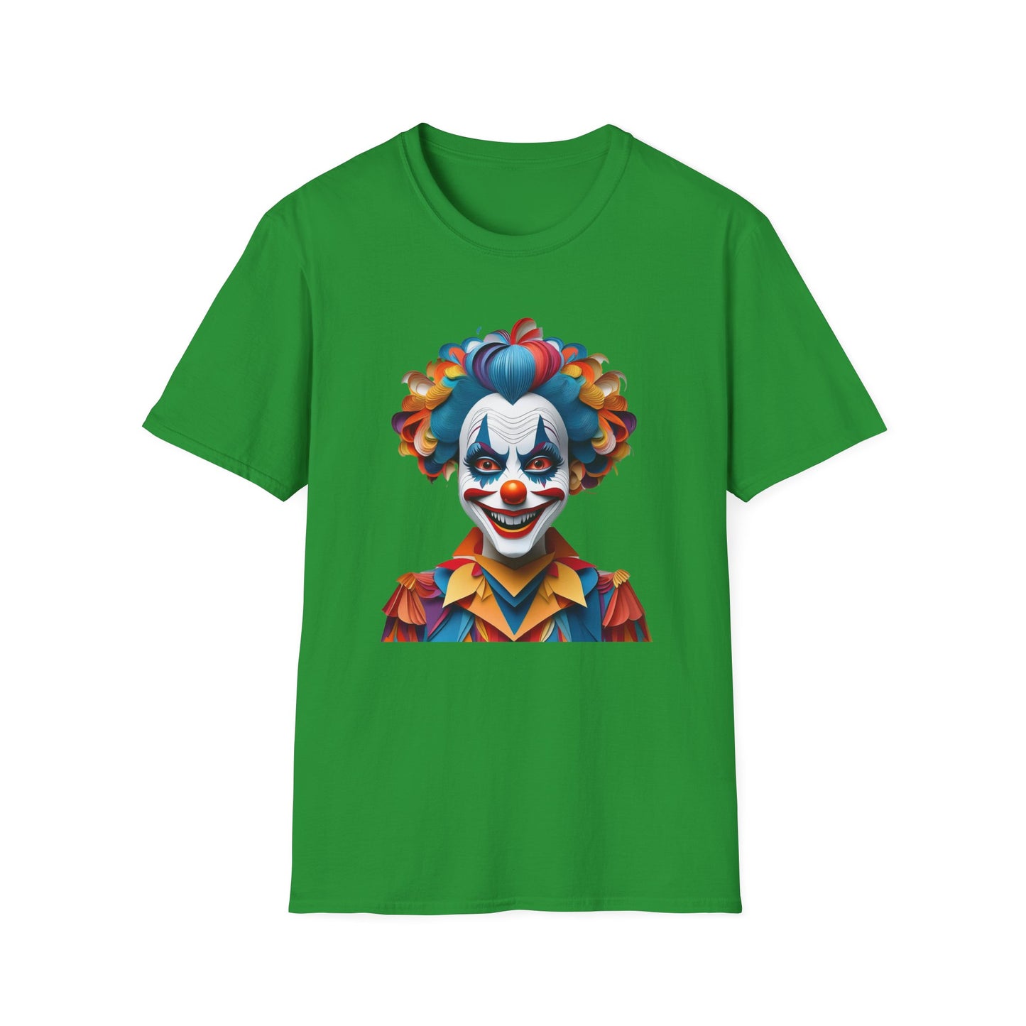 Clown Shirt, T Shirt with Clown, Funny Man Shirt, Tee Shirt with Funny Man, Circus Shirt, Shirt with Circus, Scary Man Shirt, Shirt with Scary Man