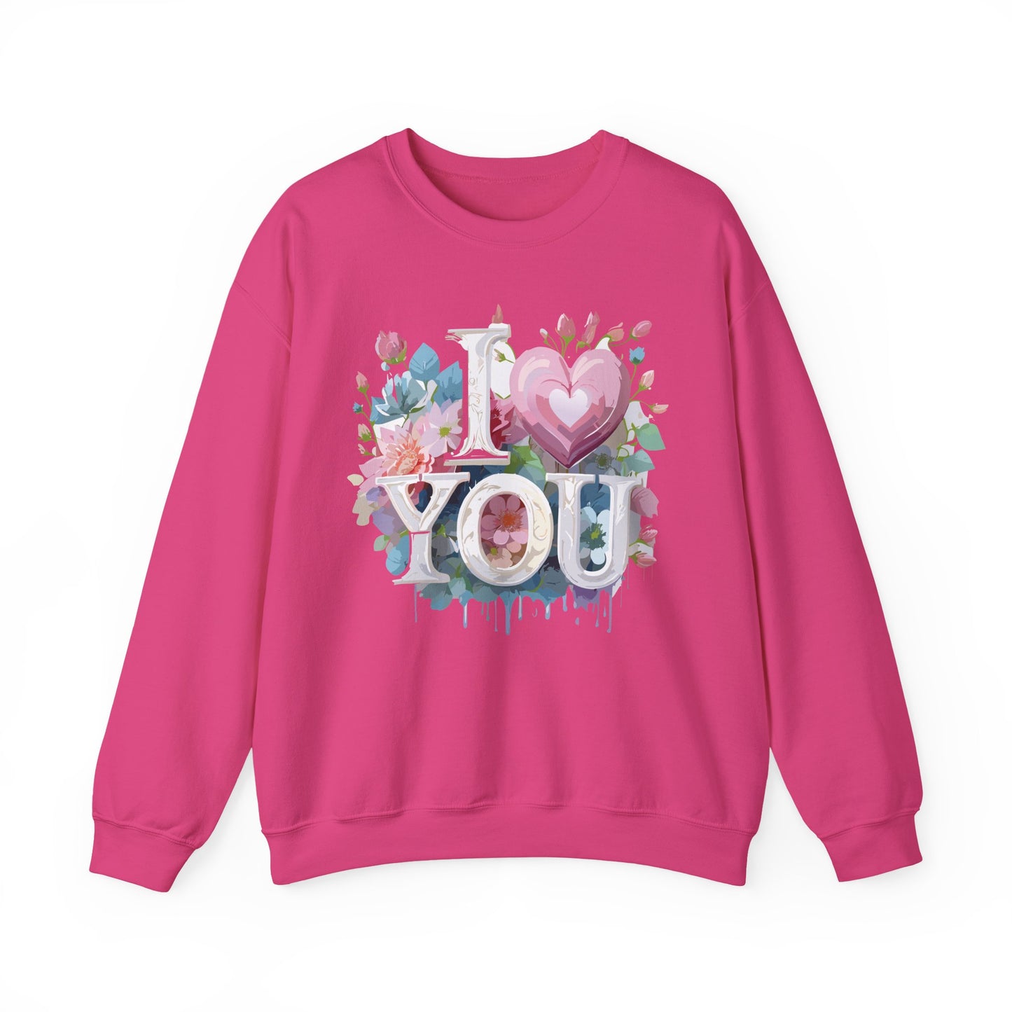 Floral Love Sweatshirt, Valentine's Day Sweatshirt, Love Flower Sweatshirt